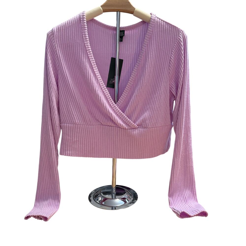 Wild Fable Women's Lavender Long Sleeve Cozy Tiny Top - Size XXL - NWT